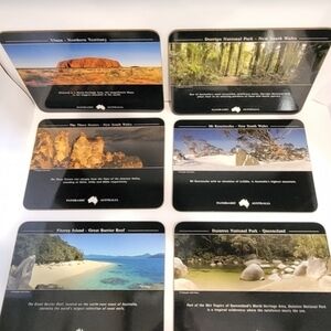 Jason Cork Back 11.5"X9" Panoramic Australia Theme Plqcemats Made In New Zealand